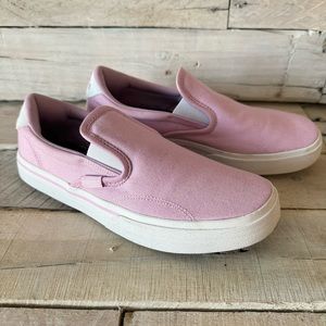 Adidas Pink Canvas Slip Ons Women’s 6